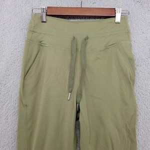 Halara Pants Womens Small Sage Green Khaki  Stretch Leggings‎ Drawsting Waist